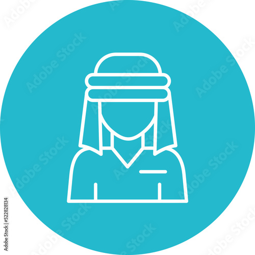 Man Line Two Color Icon