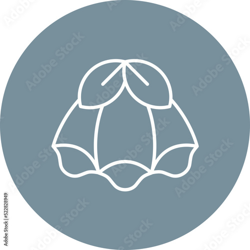 Pea Flower Line Two Color Icon