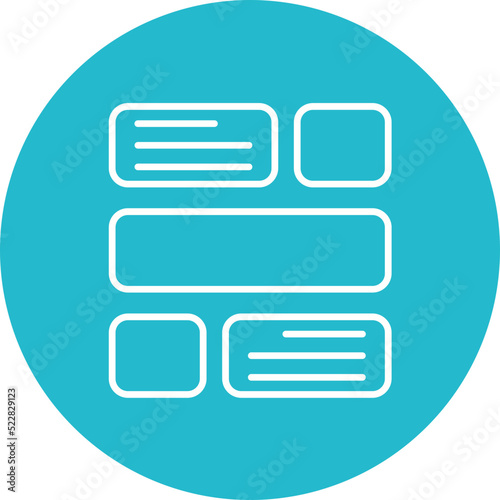 Website Layout Line Two Color Icon