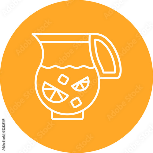 Lemonade Jug Line Two Color Icon