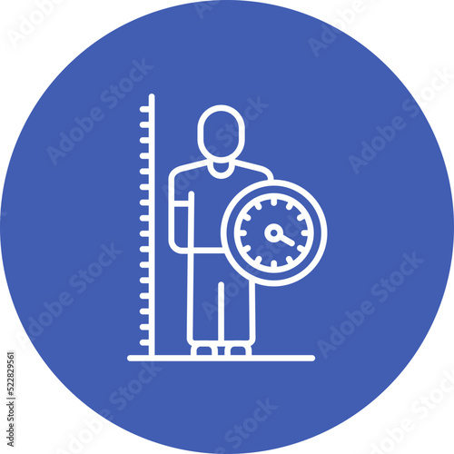 Body Mass Index Line Two Color Icon