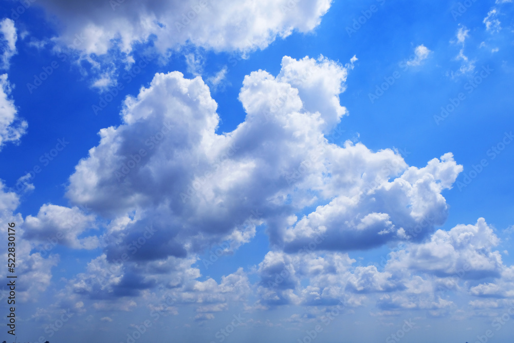 Fototapeta premium Blue sky and white cloud on a sunny day - skyscape & Cloudscape in Thailand