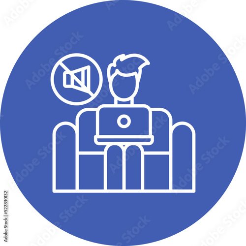Work Distraction Line Two Color Icon