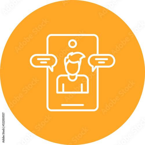 Videocall Discussion Line Two Color Icon