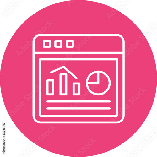 Website Statistics Line Two Color Icon