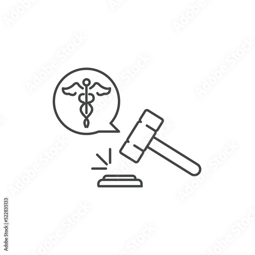 Medical Lawsuit icons  symbol vector elements for infographic web