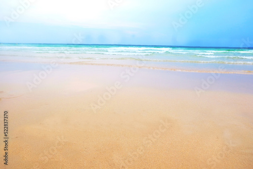 The beautiful beach and blue sea for background and wallpaper, abstract and postcard
