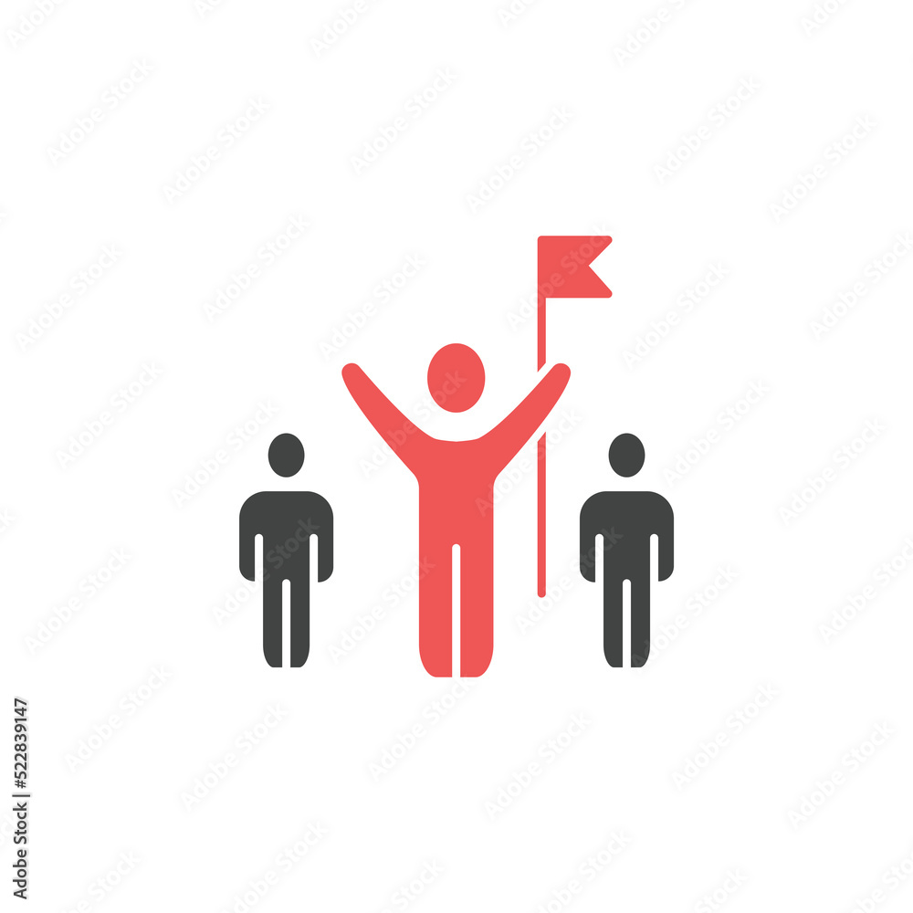 Leader icons symbol vector elements for infographic web Leader icons symbol vector elements for infographic web