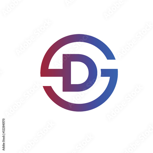 Letter D logo icon design template elements