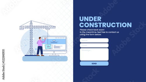 Website Under Construction Page Desktop