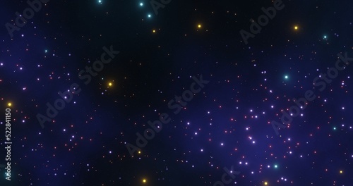 Nebula background. Galaxy in the universe. 3d rendering.  © Sudakarn