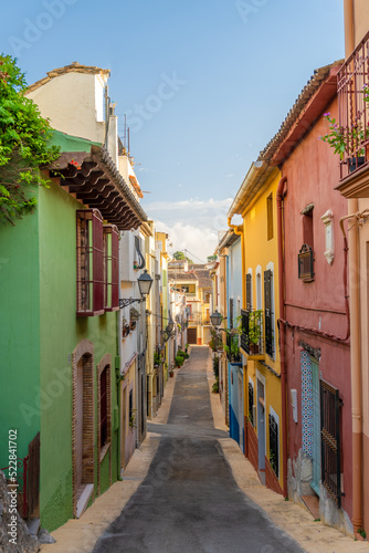 Beautiful mediterranean town with colorful houses, Benimaurell, Alicante (Spain) photo