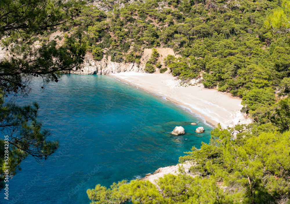 View along the route of the Lycian Way on the Mediterranean Sea