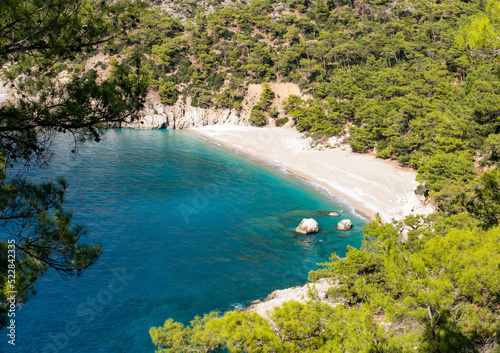 View along the route of the Lycian Way on the Mediterranean Sea