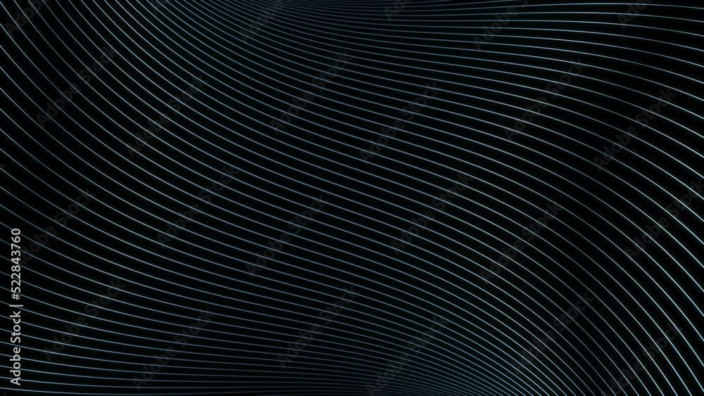 Black and white abstract curvy lines pattern seamless loop copy space background animation.	
