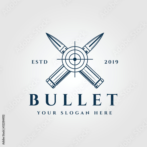 bullet vintage logo, icon and symbol, vector illustration design