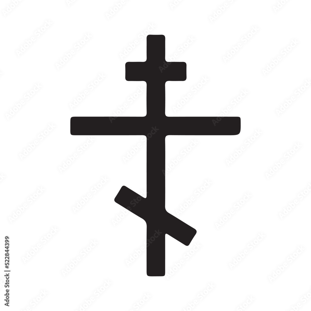 cross on a white