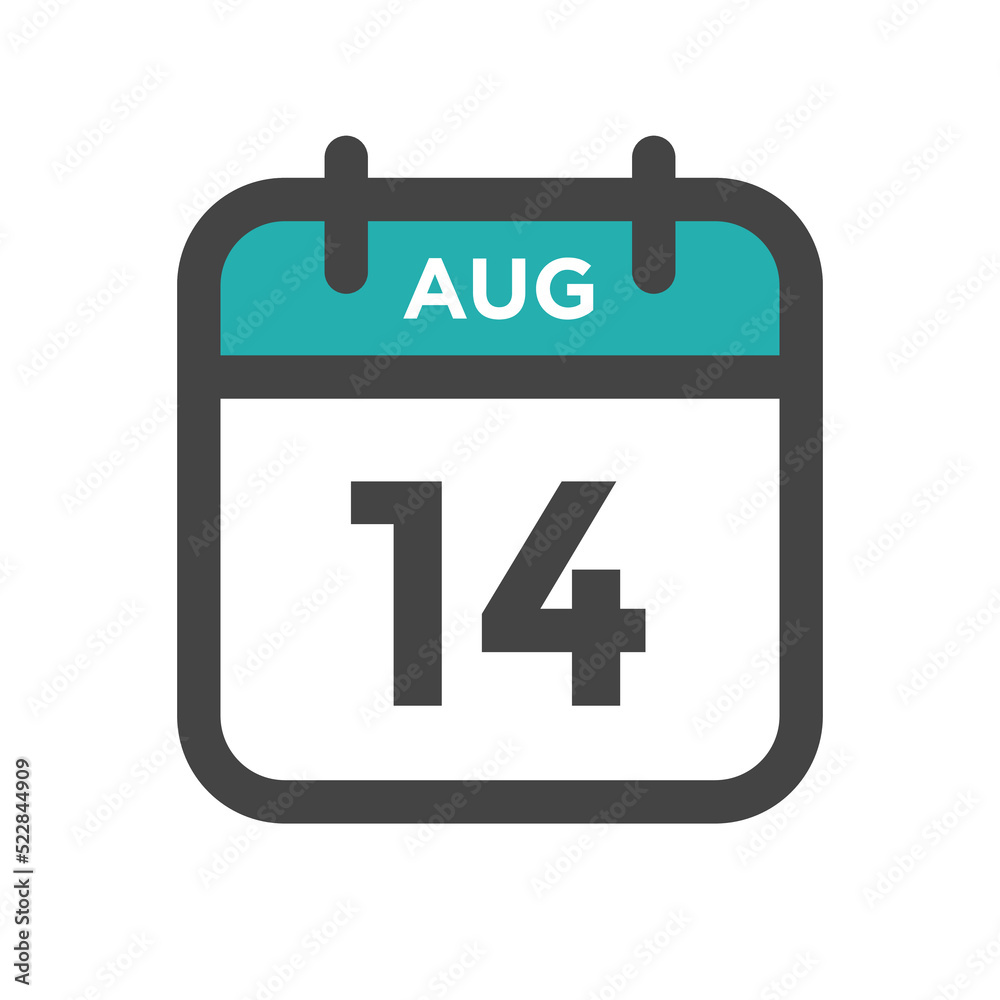 August 14 Calendar Day or Calender Date for Deadlines or Appointment August 14 Calendar Day or Calender Date for Deadlines or Appointment