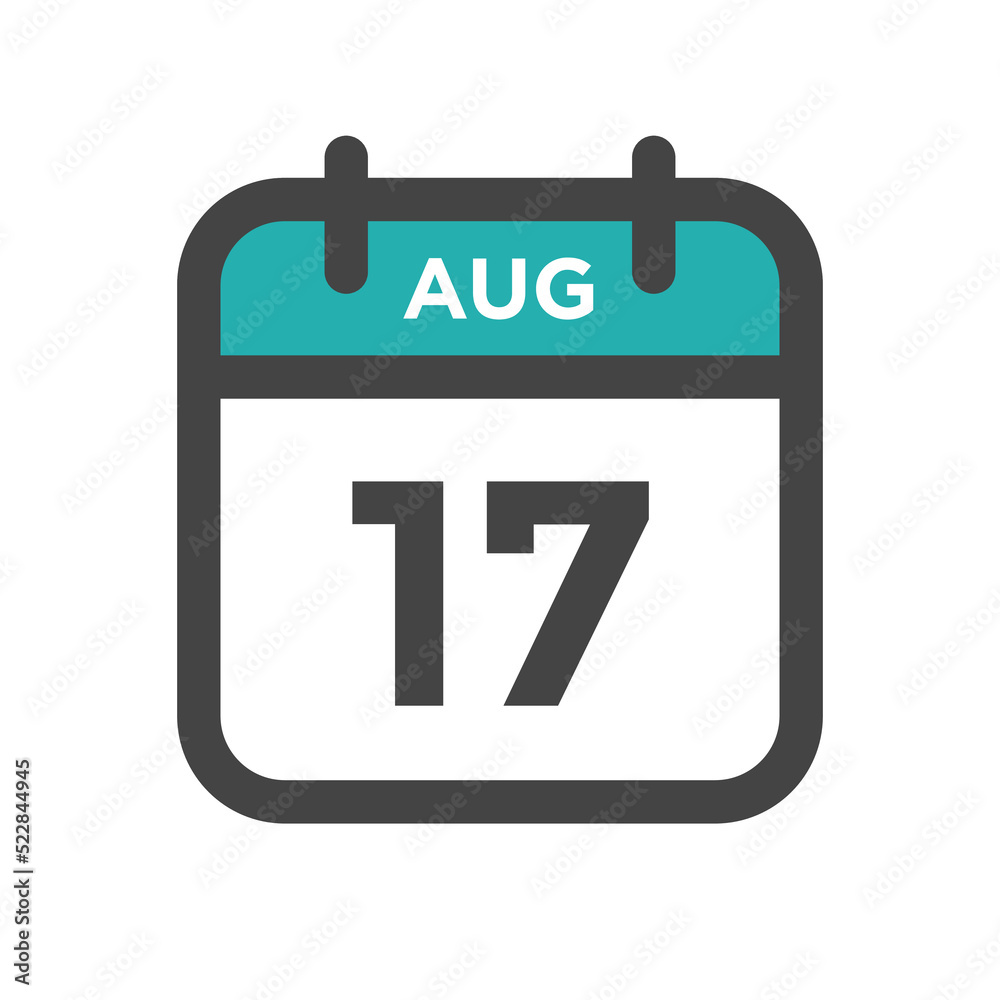 August 17 Calendar Day or Calender Date for Deadlines or Appointment August 17 Calendar Day or Calender Date for Deadlines or Appointment