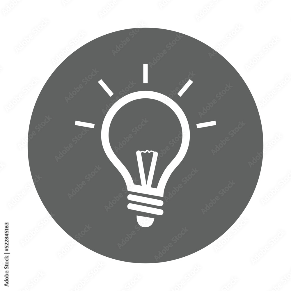 Fresh idea icon. Gray vector graphics. Fresh idea icon. Gray vector graphics.