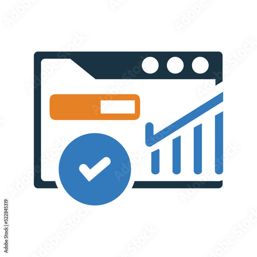 Page Rank checker outline icon. Line art vector.