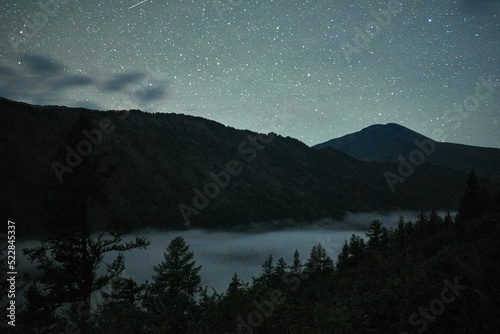 Night sky over the mountains of the Katunsky reserve in Altai © NCKAHDEP
