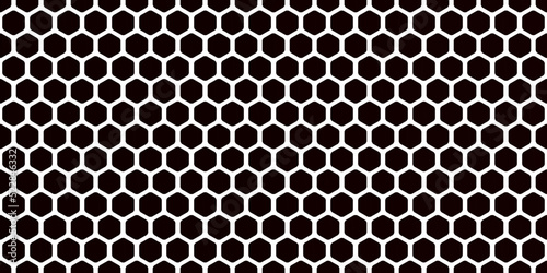 Monochrome honeycomb simple seamless pattern with regular rounded hive cell texture. Abstract vector background with hexagon geometry. Wallpaper in a minimalist style