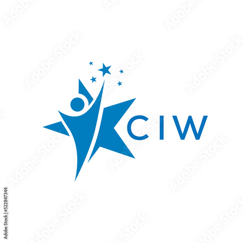 CIW Letter logo white background .CIW Business finance logo design vector image in illustrator .CIW letter logo design for entrepreneur and business.
 photo