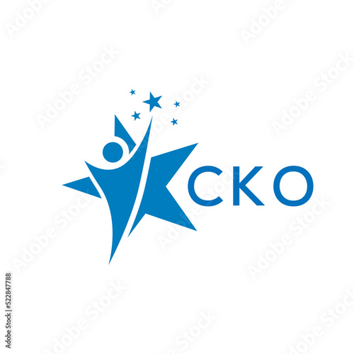 CKO Letter logo white background .CKO Business finance logo design vector image in illustrator .CKO letter logo design for entrepreneur and business.
 photo