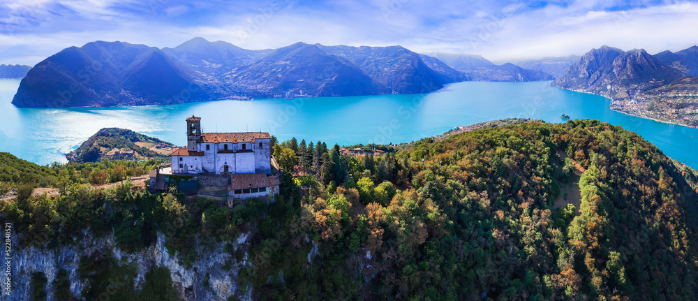 Italian Lakes Scenery Amazing Iseo Lake Aerial Drone View One Of The Italian Lakes Scenery Amazing Iseo Lake Aerial Drone View One Of The
