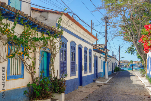 old Passagem neighborhood in downtown of Cabo Frio, Brazil. Ancient architecture