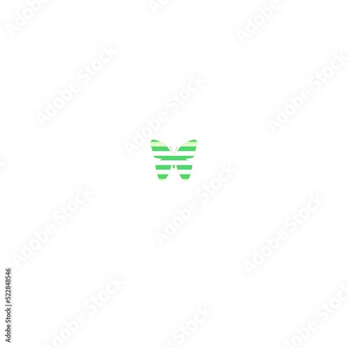 grreen white butterfly illustrations in photoshop