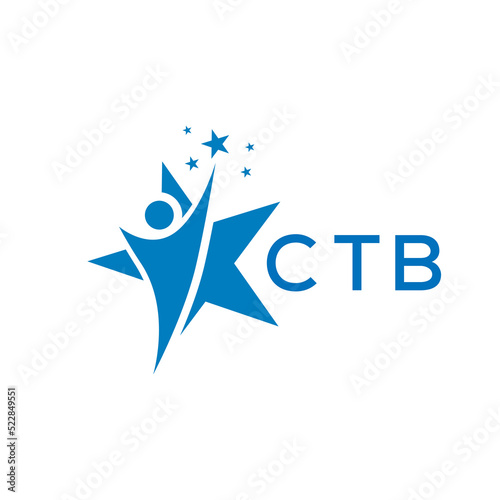 CTB Letter logo white background .CTB Business finance logo design vector image in illustrator .CTB letter logo design for entrepreneur and business.
 photo