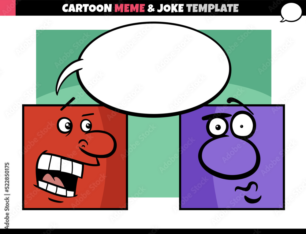 cartoon meme template with comic characters Stock Vector Adobe Stock cartoon meme template with comic characters Stock Vector Adobe Stock