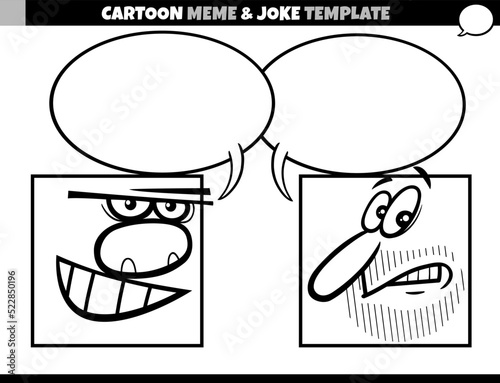 cartoon meme template with comic characters