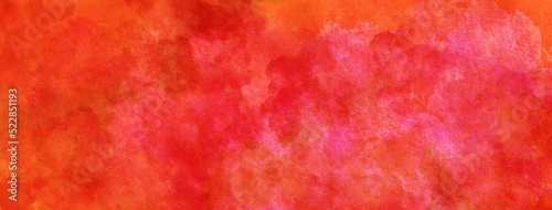 Summer inspired background. Abstract hand drawn fiery texture. Main colors: red and orange. © mgbekeart
