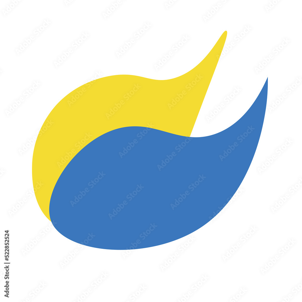 Creative flag of Ukraine on white background Creative flag of Ukraine on white background