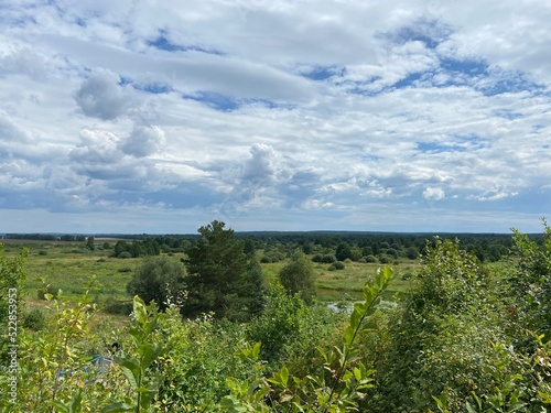 clouds over the river