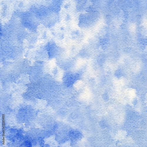 Obraz na płótnie Abstract blue winter watercolor hand-painted for background. w salonie