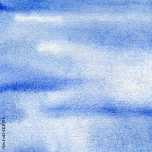 Obraz na płótnie Abstract blue winter watercolor hand-painted for background. w salonie