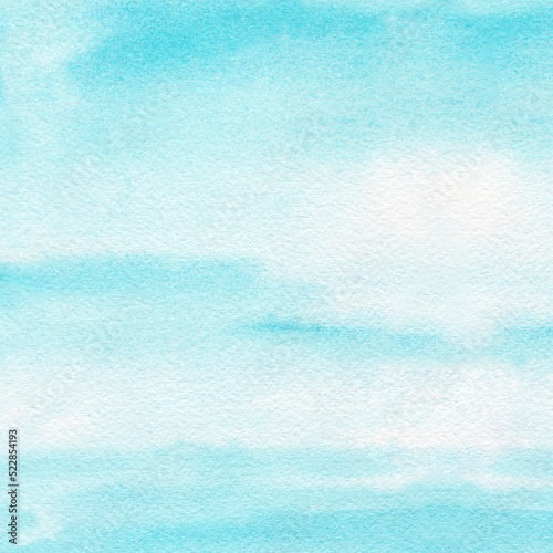Obraz na płótnie Abstract light blue watercolor hand-painted for background. w salonie