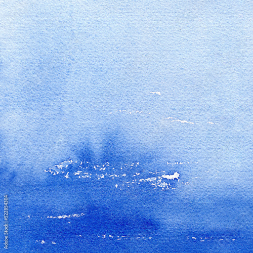 Obraz na płótnie Abstract blue winter watercolor hand-painted for background. w salonie