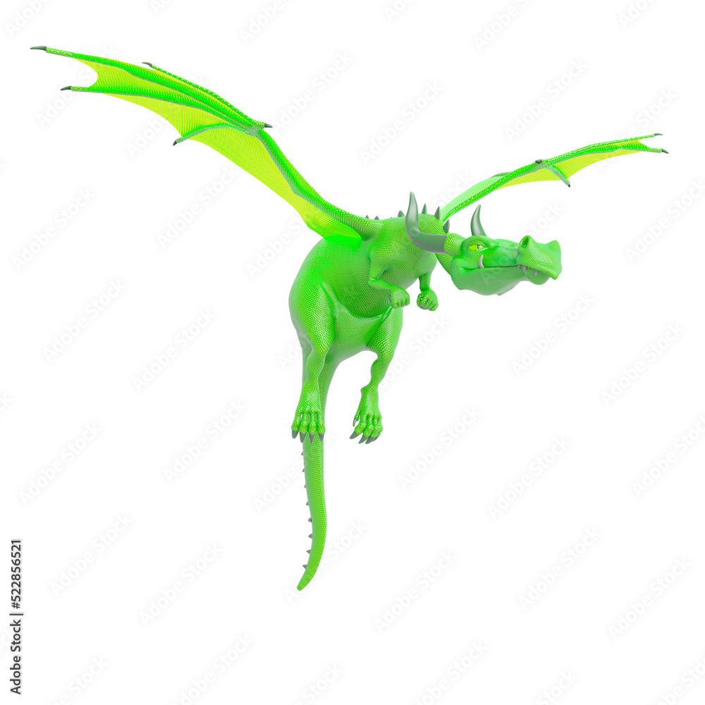 Fototapeta premium strawberry dragon is floating and resting