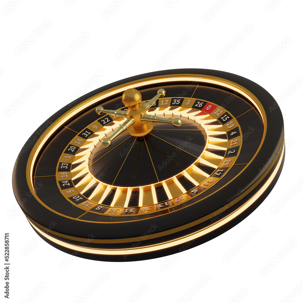 Naklejka premium Casino Roulette Design Element Composition 3D Rendering