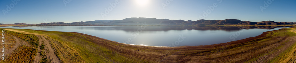 Panoramic View of Washoe Lake, located between Reno and Carson City Nevada.