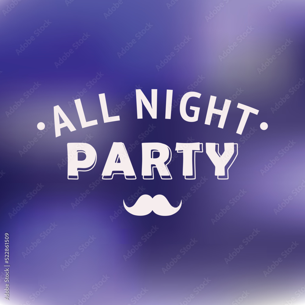 Fototapeta premium Night party poster. Vector templates for design