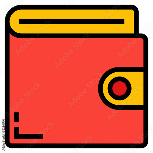 Wallet money shopping - filled outline icon