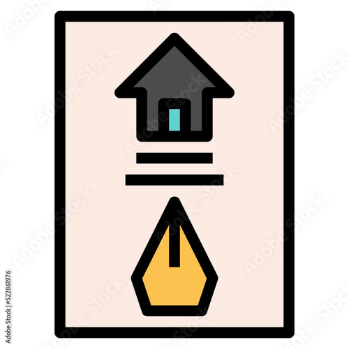 Contact sign rent sell real estate - filled outline icon