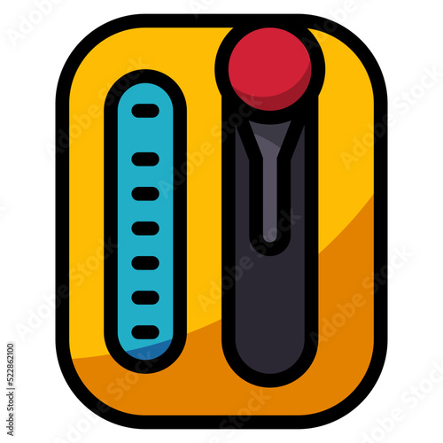 Gear selector shift stick - filled outline icon