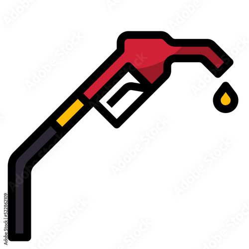 Fuel oil refill gas - filled outline icon